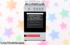 Horno y cocina de gas Corberó CCSF45020NX con 4 fuegos y 43L súper potente a precio rebajado que te dejará boquiabierto solo quedan pocas unidades ¡aprovecha ya este ofertón irresistible!
