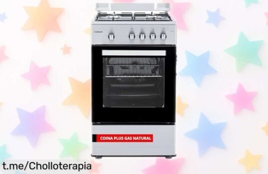 Horno y cocina de gas Corberó CCSF45020NX con 4 fuegos y 43L súper potente a precio rebajado que te dejará boquiabierto solo quedan pocas unidades ¡aprovecha ya este ofertón irresistible!