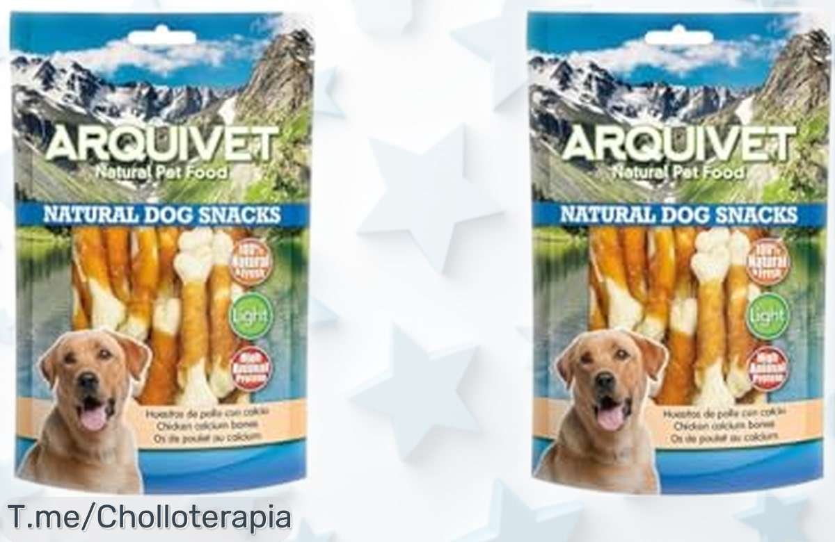 Huesitos de pollo con calcio reforzado Arquivet 2x100g para perros fuertes y felices ¡precio rebajado, un super chollo que no durará mucho! aprovecha ya este ofertón irresistible antes de que se acabe