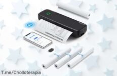 Impresora térmica portátil A4 Bisofice con batería duradera y conexión rápida a móvil y PC precio rebajado chollazo limitado para imprimir fotos y documentos grandes donde quieras ya