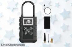 Inflador portátil YOYOPOW con pantalla LCD y luz LED a precio rebajado que no puedes dejar pasar, súper chollo para tener tus ruedas siempre perfectas ¡Corre que vuelan las unidades!