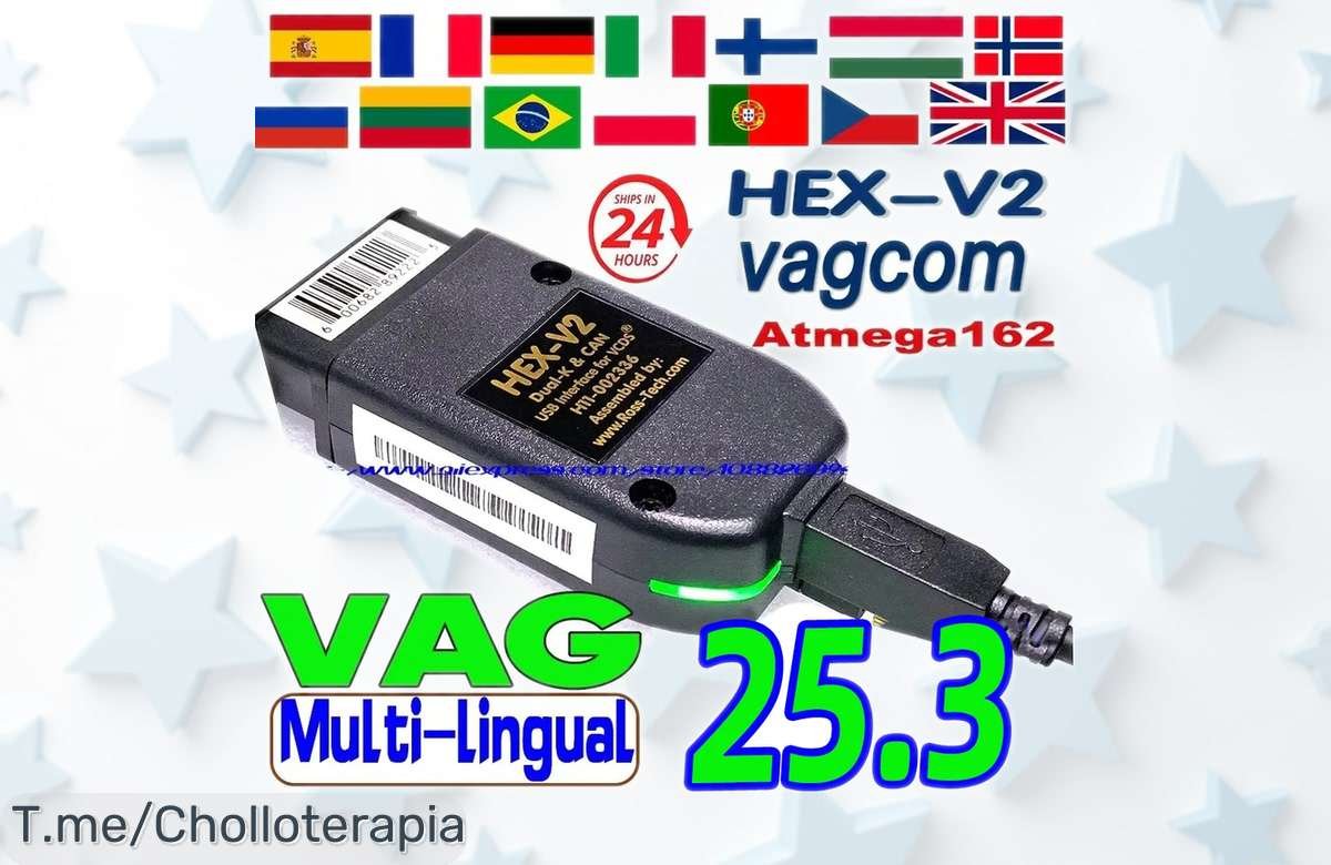Interfaz de diagnóstico VCDS VAGCOM V2 para VW, Audi y más con actualización 25.3 súper chollo rebajado precio muy bajo ¡últimas unidades al ofertón que vuela!