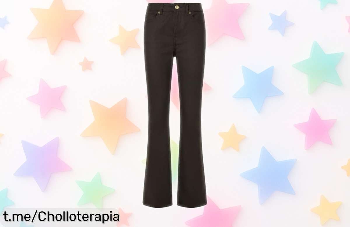 Jeans flare Pepe Jeans HW Coated marrón con cintura alta, un super chollo que incluye corte acampanado para estilizarte ya mismo y renovar tu armario como nunca antes durante esta caída de precio sin igual ¡corre, queda muy poco!