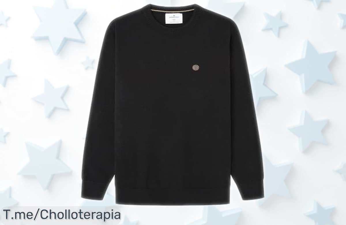Jersey básico Springfield negro talla M para hombre con caída de precio brutal que no puedes dejar pasar, aprovecha este super chollo porque las unidades vuelan ¡Hazlo tuyo ya!