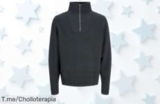 Jersey nordico de Jack & Jones con media cremallera rebajado para un look casual y calidad danesa que resiste todo, ¡un super chollo que no puedes dejar escapar! Corre que vuelan las unidades a precio muy bajo