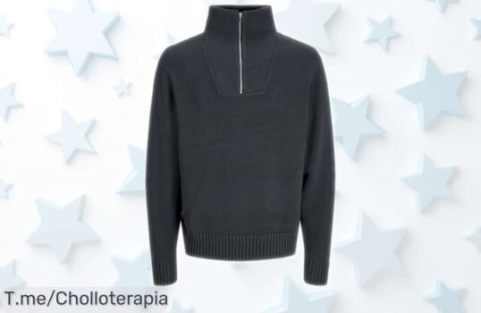 Jersey nordico de Jack & Jones con media cremallera rebajado para un look casual y calidad danesa que resiste todo, ¡un super chollo que no puedes dejar escapar! Corre que vuelan las unidades a precio muy bajo