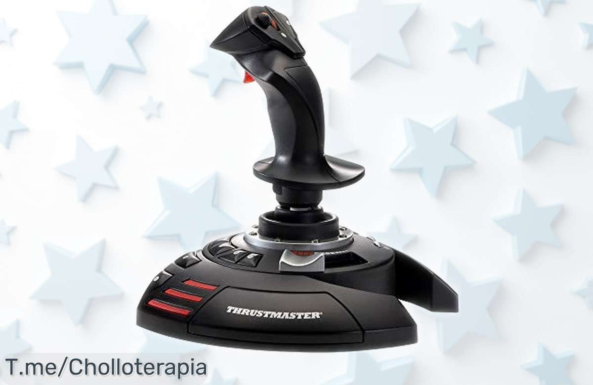 Joystick cableado ThrustMaster TFlight Stick X con 12 botones programables y conexión plug and play, ahora rebajado en un precio loco para que lo estrenes ya antes de que se acabe este ofertón único