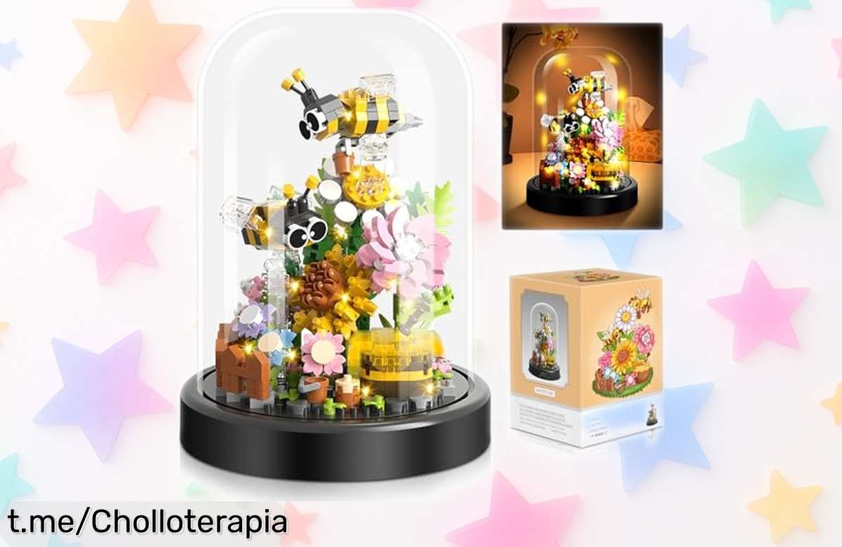 Juego de bloques mini flores y abejas 588 piezas con cúpula antipolvo súper detallado precio rebajado no pierdas este ofertón único que vuela rápido porque las unidades vuelan ¡hazte ya con el tuyo!