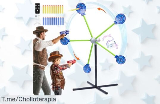 Juego de disparos con diana giratoria para niños este super chollo rebajado ofrece diversión sin parar y reinicio automático ¡corre que vuelan, no pierdas esta oportunidad única!