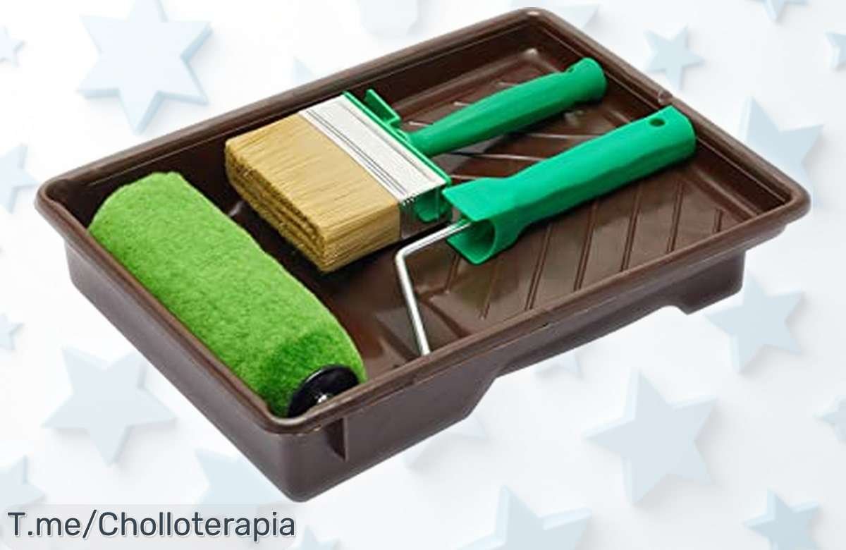 Juego de rodillos y pincel Fit For The Job 4 piezas para pintar rápido y sin líos con un precio rebajado increíble, perfecto para tus proyectos en casa ¡no lo pienses más porque quedan pocas unidades!