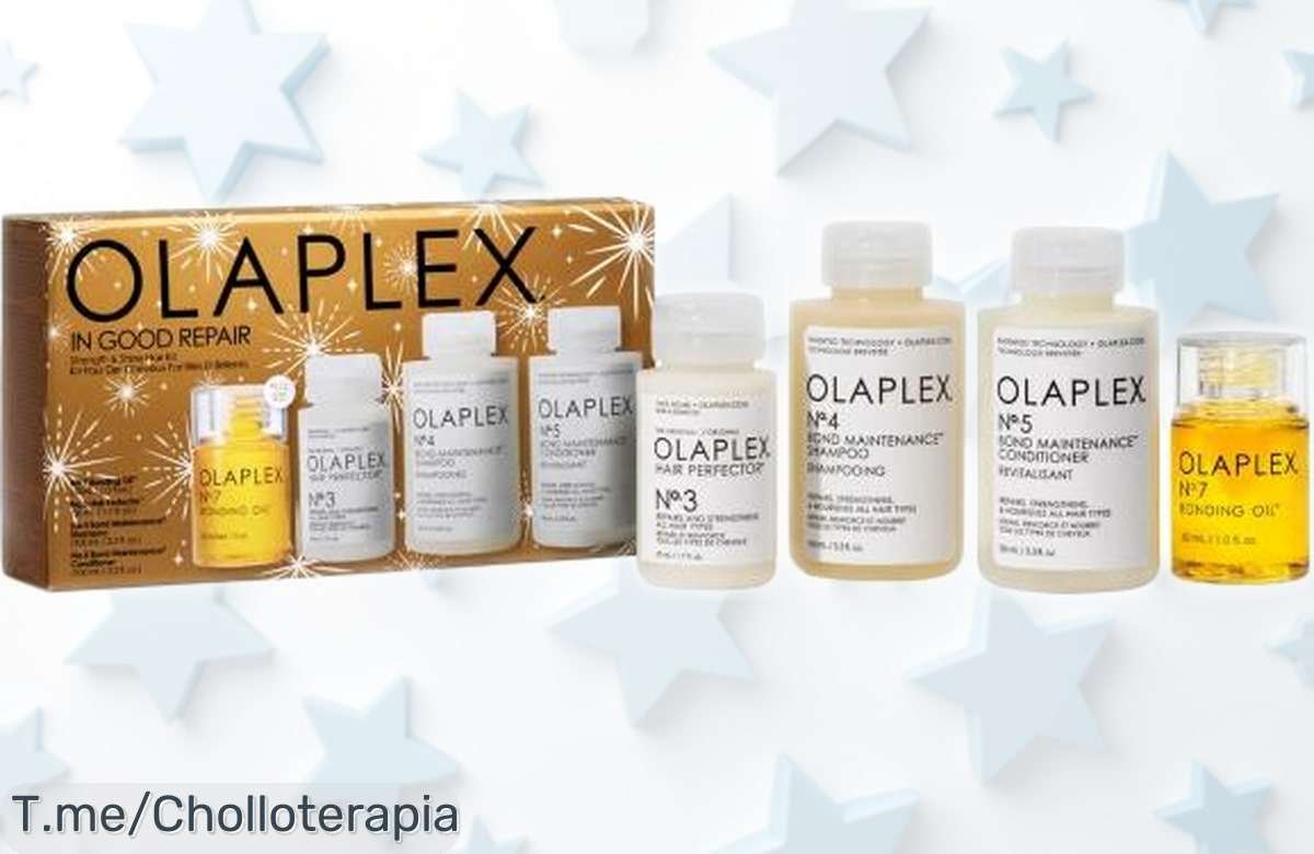 Kit completo Olaplex In Good Repair con todo lo que tu pelo necesita para brillar y esta vez a precio súper rebajado ¡No pierdas este ofertón que se va volando, hazte ya con el mejor cuidado profesional en casa!