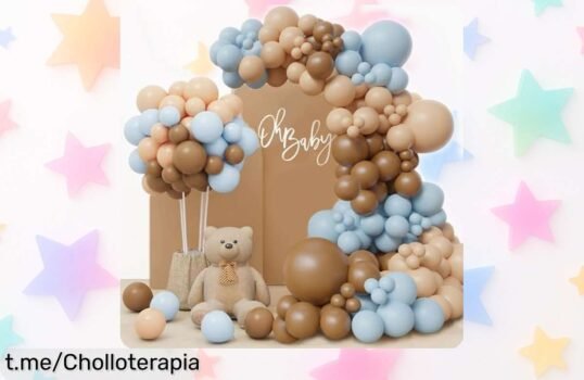 Kit de arco de globos marrón y azul con 147 piezas para fiestas perfecto para baby shower y bodas precio rebajado solo por tiempo limitado aprovecha este super chollo que hará tu celebración inolvidable ¡corre antes que se acabe!
