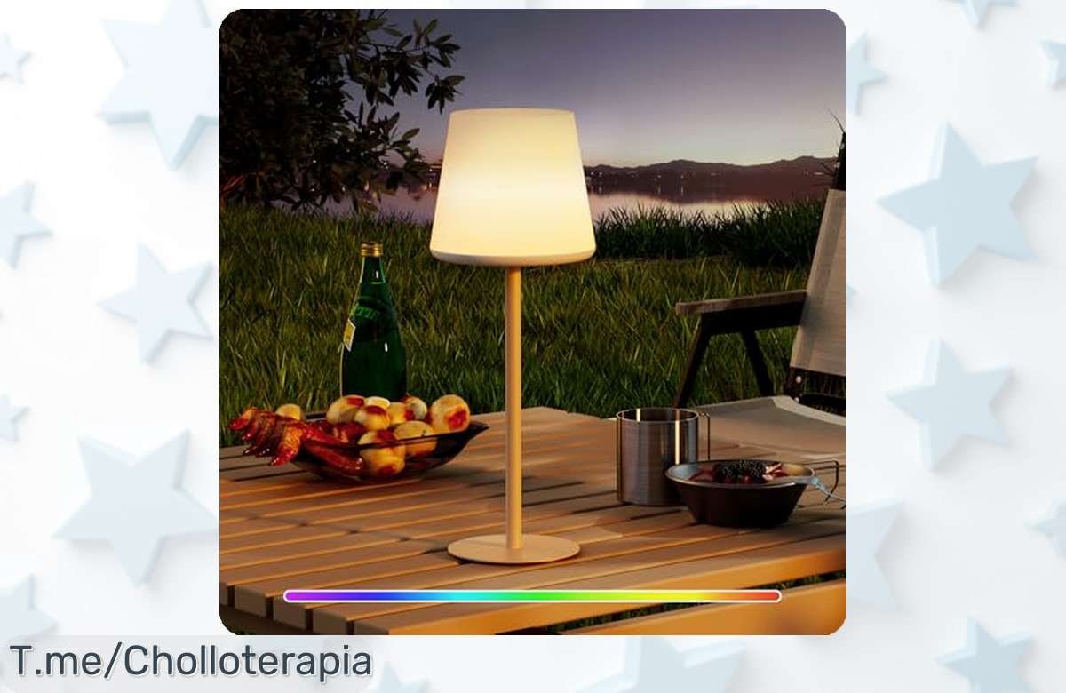 Lámpara de mesa inalámbrica con brillo regulable y 3 colores + RGB que ahora brilla más bajando su precio, ¡una ganga cargada para iluminar tus espacios! No lo pienses, quedan pocas unidades y este ofertón vuela ya mismo.