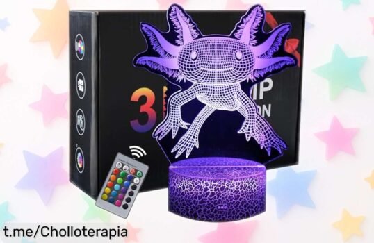 Lámpara ilusión 3D Intupgd con 16 colores y mando ¡rebajada ya! Dale vida a tus noches con luces alucinantes que encantan a peques, un ofertón exclusivo que vuela rápido, consigue la tuya antes de que desaparezca este precio muy bajo