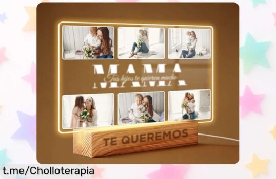 Lámpara personalizada que convierte tus fotos en luz LED mágica con precio rebajado, un regalo original para el Día de la Madre que enamora Solo quedan pocas unidades y esta oferta desaparece rápido, ¡corre antes de que se vaya!