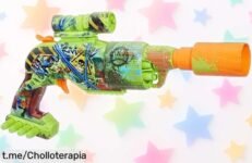 Lanzador Nerf Zombie Driller con 16 dardos verdes, tambor giratorio y mira telescópica a precio rebajado que no puedes perder ¡Date prisa que esta super oferta vuela!
