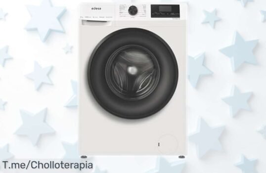 Lavadora Edesa EWF9400 WH con 9 kg y lavado exprés en 15 minutos, motor silencioso y temporizador de 24 h, precio rebajado que no puedes dejar pasar ¡date prisa antes de que se agote!
