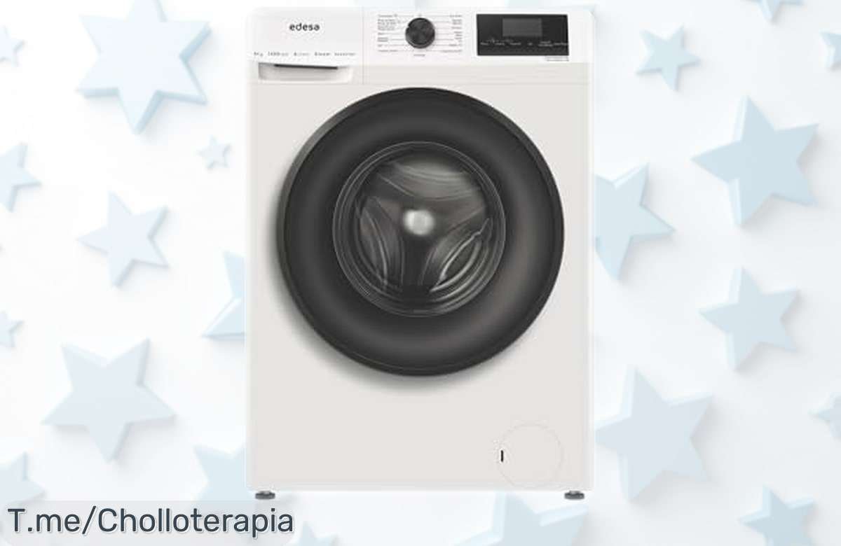 Lavadora Edesa EWF9400 WH con 9 kg y lavado exprés en 15 minutos, motor silencioso y temporizador de 24 h, precio rebajado que no puedes dejar pasar ¡date prisa antes de que se agote!