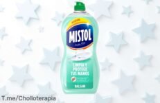 Lavavajillas líquido Mistol Aloe Vera 950 ml con super concentración que derrite la grasa más rebelde cuidando tus manos mientras deja todo brillante, aprovecha esta rebaja brutal antes de que se agote ¡corre a por él!