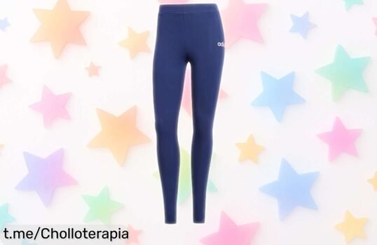Leggings adidas mujer Essentials Linear en azul oscuro y blanco con precio rebajado un ofertón que no volverás a ver ¡pilla ya tu talla antes de que desaparezcan!