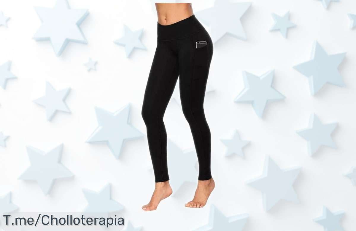 Leggings super elásticos y transpirables C.A para mujer con un descuentazo brutal ideal para gimnasio o casa, precio rebajado que no dura para siempre ¡corre antes de que se acaben!