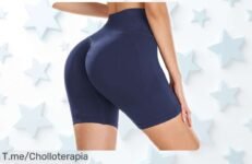 Leggins cortos push up Somdiffy que levantan tus curvas sin apretar, con tela anti sudor y total opacidad, precio rebajadísimo por tiempo limitado ¡corre que vuelan porque este super chollo para tu gym shorts perfecto no puede esperar!