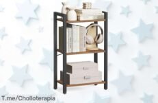 Librería de 3 niveles Vasagle LLS098K02 con diseño industrial, súper estable y fácil de montar a precio rebajadísimo, un ofertón para transformar tu espacio ¡date prisa que vuelan!