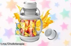 Licuadora portátil Jingfeng con motor potente y batería USB tipo C, licúa en 20 segundos diseño sin cables ¡oferta rebajada que se va volando aprovecha este super chollo ya!