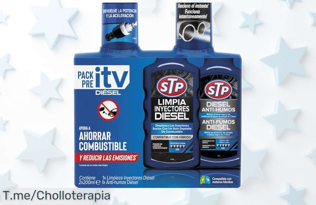 Limpia inyectores diésel STP pack preITV 200 ml con antihumos a precio rebajado para que tu motor rinda más, ahorres combustible y olvides problemas ya mismo ¡Corre que esta oferta se esfuma!