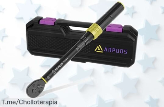 Llave dinamométrica ANPUDS 1-4 con ajuste ultra preciso y cabezal reversible de 72T a precio rebajado, un super chollo para apretar tornillos sin esfuerzo y al detalle ¡Corre que vuelan, oferta limitadísima!