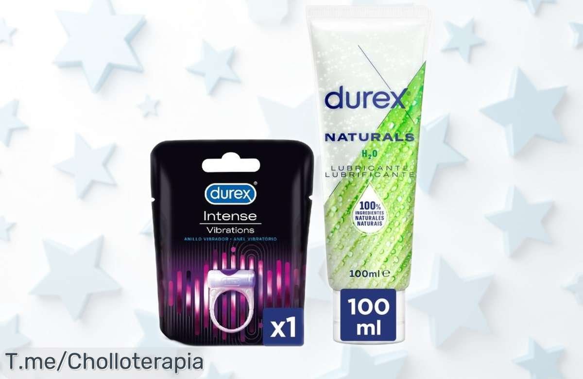 Lote irresistible Durex con lubricante Naturals H2O y anillo vibrador Intense a precio rebajado hijos de la urgencia no esperes más este ofertón limitado vuela ya el super chollo que sube la temperatura en un instante