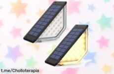 Luces solares para escalones Solpex 33 LED doble cara súper resistentes al agua rebajadas de precio, iluminación perfecta para tus noches afuera no dejes escapar este ofertón que vuela pronto desaparece