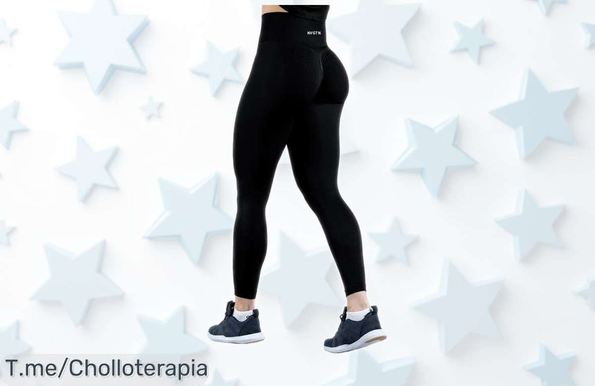 Mallas dinámicas NVGTN para mujer sin costuras con un precio rebajado que no repetirán, ideales para fitness y yoga, ¡date prisa que vuelan este super chollo por tiempo limitado!