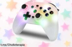 Mando inalámbrico NK para Switch con LED RGB, turbo y vibración en 4 modos ahora a precio rebajado chollazo que no volverá corre antes que se agoten las unidades y juega sin parar