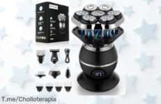 Máquina de afeitar ETENTOUS 7D para cabeza súper potente a 10000 rpm con pantalla LED impermeable precio rebajado chollazo que vuela aprovecha ya antes que desaparezca