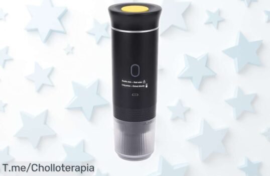 Máquina de café espresso portátil Yunir con 15 bares y recarga rápida para un cafetazo profesional en segundos, ahora con precio rebajado por tiempo limitado ¡No pierdas este ofertón que se va volando!