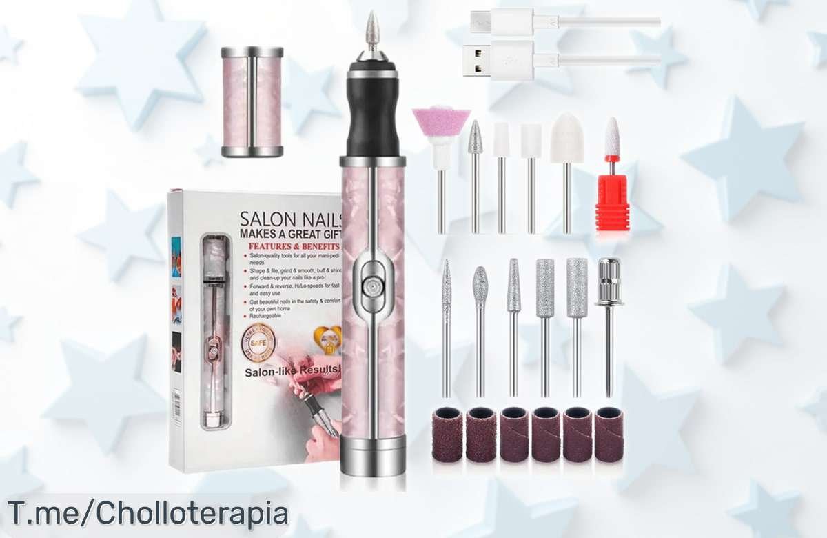 Máquina eléctrica para uñas YIKOOLIN 20000RPM con gel acrílico: precio rebajado y potencia brutal en tus manos, ¡perfecta para manicura y pedicura profesional! Oferta limitada que vuela rápido, aprovecha este super chollo antes de que desaparezca.