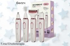 Maquinilla eléctrica 4 en 1 para mujer con recortador bikini y diseño antiedad ideal para rostro, nariz, piernas y axilas precio rebajado por tiempo limitado aprovecha este ofertón antes que se agote