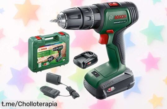 Martillo taladrador Bosch UniversalImpact 18 V con maletín a precio rebajado chollazo, rápido y multifuncional para atornillar y taladrar sin complicarte, oferta limitada que vuela ¡hazte ya con este ofertón antes que nadie!