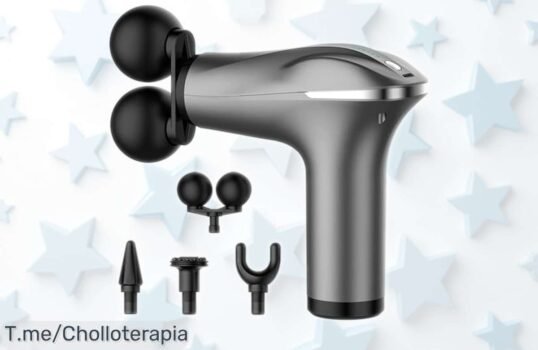 Masajeador muscular de percusión Likai con 5 cabezales silencioso y portátil para un alivio efectivo y personalizado a precio rebajado que vuela ¡No pierdas este ofertón exclusivo, quedan pocas unidades!