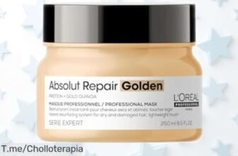 Mascarilla dorada L’Oréal Absolut Repair que repara y da un brillo increíble al instante precio rebajado chollazo limitado ¡date prisa antes de que se agote!