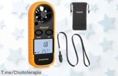 Medidor digital de viento y temperatura Proster anemómetro con pantalla LCD y luz de fondo rebajado por tiempo limitado no pierdas este super chollo para medir al instante lo que necesitas ¡corre!