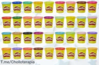 Mega pack de 36 botes PlayDoh con colores vivos para crear sin parar, ahora rebajado a un precio loco que vuela rápido ¡Diversión y creatividad sin límites desde los 2 años! Corre antes de que desaparezca este super chollo irrepetible