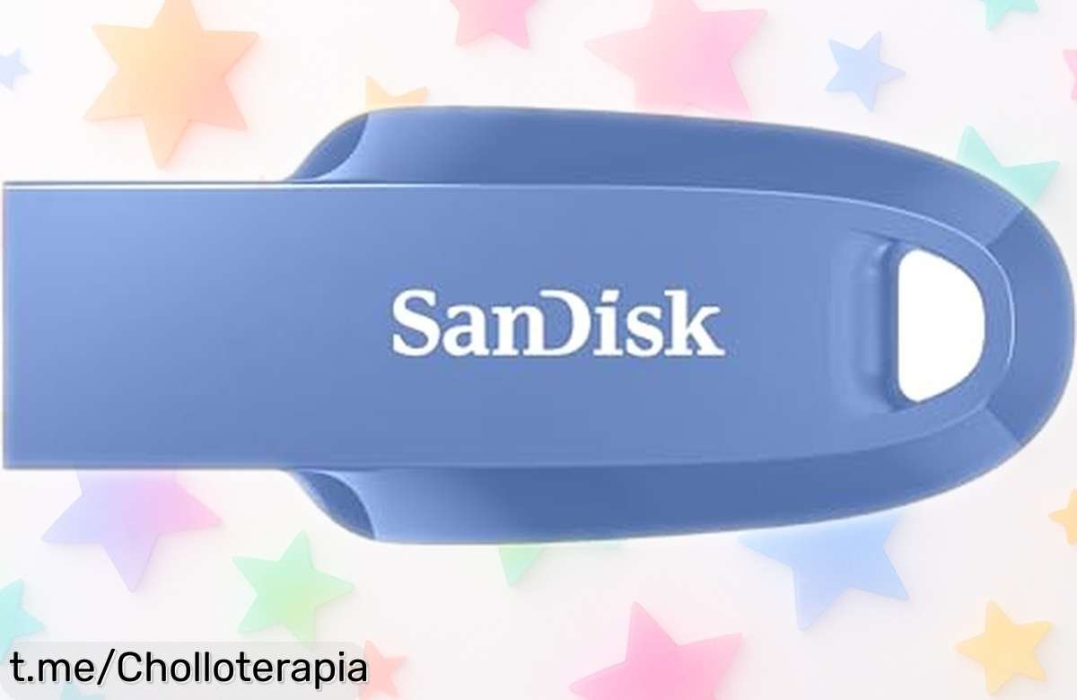 Memoria USB SanDisk Ultra Curve 64 GB con transferencia turbo hasta 100 MB/s precio rebajado, súper chollo para guardar todo seguro y sin líos corre que vuelan unidades limitadas ¡no lo dejes escapar!