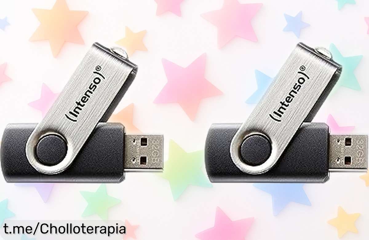 Memorias USB Intenso 8 GB negro pack de 2 con transferencia rápida y diseño clásico a precio rebajado que desaparece rápido ¡No pierdas este ofertón!