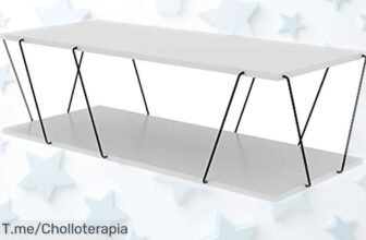 Mesa auxiliar blanca y negra con tablero resistente diseño duradero, caída de precio brutal solo por tiempo limitado ¡perfecta para tu salón y fácil de limpiar! No dejes que se te escape este chollazo único, decide ya antes que desaparezca