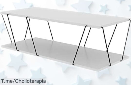 Mesa auxiliar blanca y negra con tablero resistente diseño duradero, caída de precio brutal solo por tiempo limitado ¡perfecta para tu salón y fácil de limpiar! No dejes que se te escape este chollazo único, decide ya antes que desaparezca
