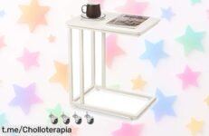 Mesa auxiliar moderna Vasagle con ruedas y patas ajustables, precio rebajado para que lleves estilo y comodidad a casa ¡Chollazo limitado que vuela rápido! Aprovecha esta caída de precio antes de que desaparezca ya mismo