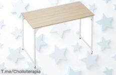 Mesa escritorio madera 80x40cm TLOVENDO súper estable con patas antideslizantes y diseño compacto chollazo con precio rebajado que no dura mucho, ¡corre antes de que se acabe la oferta!
