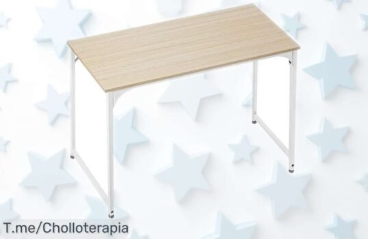Mesa escritorio madera 80x40cm TLOVENDO súper estable con patas antideslizantes y diseño compacto chollazo con precio rebajado que no dura mucho, ¡corre antes de que se acabe la oferta!